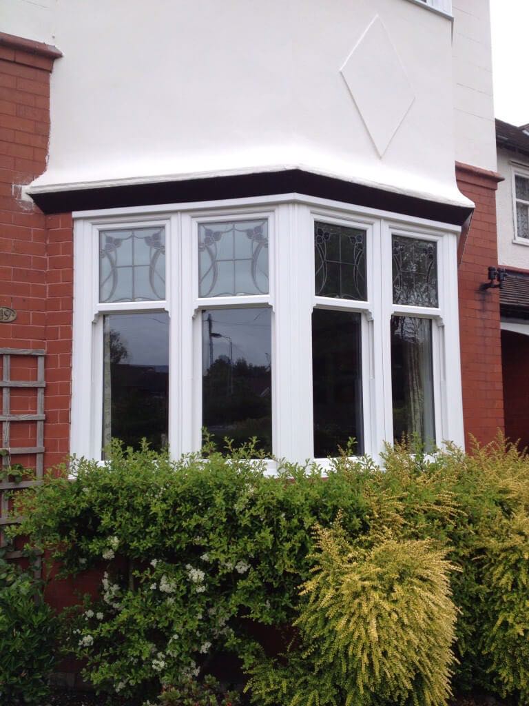 Sash Bay Window With Original Stained Glass The Window Company