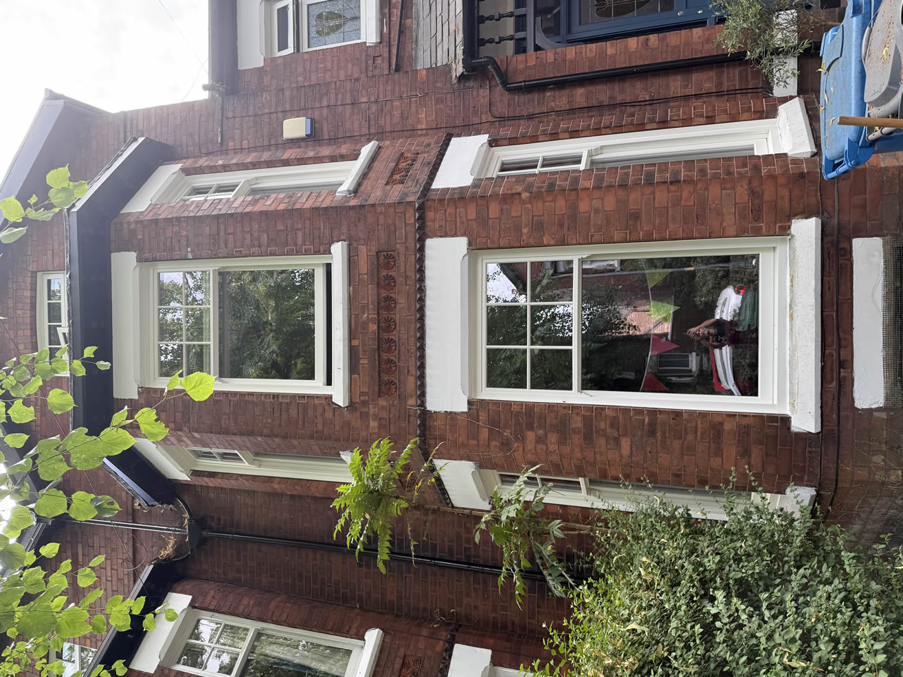 Front bay of a Chorlton period home fitted with white Roseview sash windows