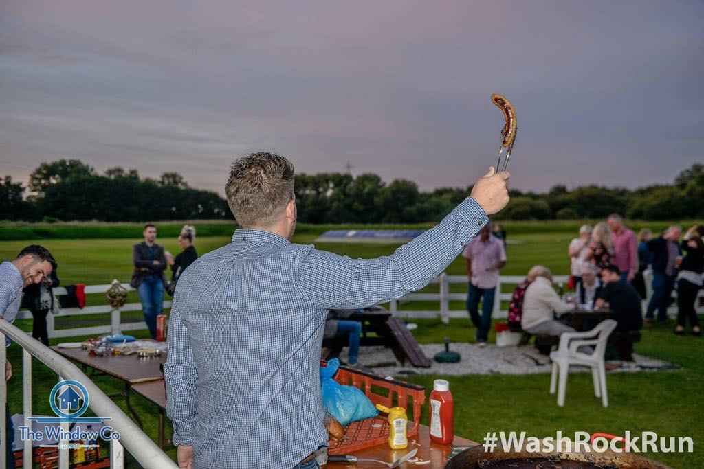 Callum with the last of the bangers